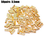 50pairs 3.5mm Gold Bullet banana Connector