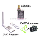 Mini 5.8G FPV Receiver UVC Video Downlink OTG VR Android Phone + TS5828L + 1000TVL Line 2.8mm NTSC PAL w/ Camera lens Seat