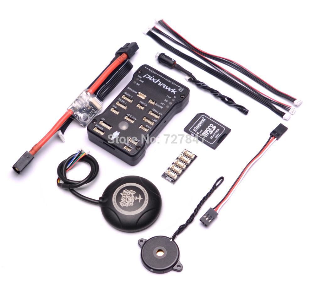 PIX 2.4.8 32 Bit Flight Controller Safety Switch Buzzer 16G SD w/  M8N GPS built in Compass / I2C / Power Module