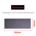 Good Quality 0.5-5MM 100mm X 250mm 3K Matte Surface Carbon Plate Panel Sheets